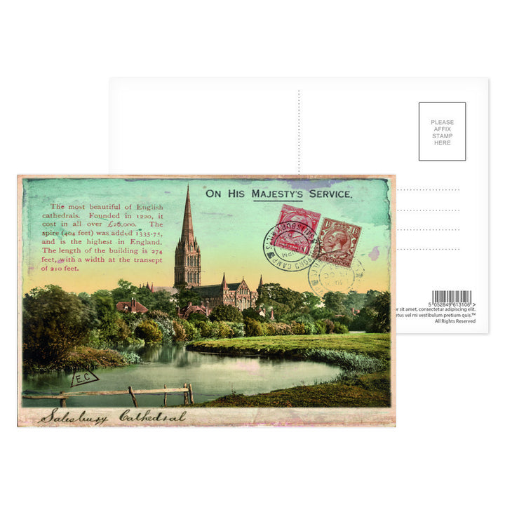 Sailsbury Cathedral, Wiltshire Postcard Pack