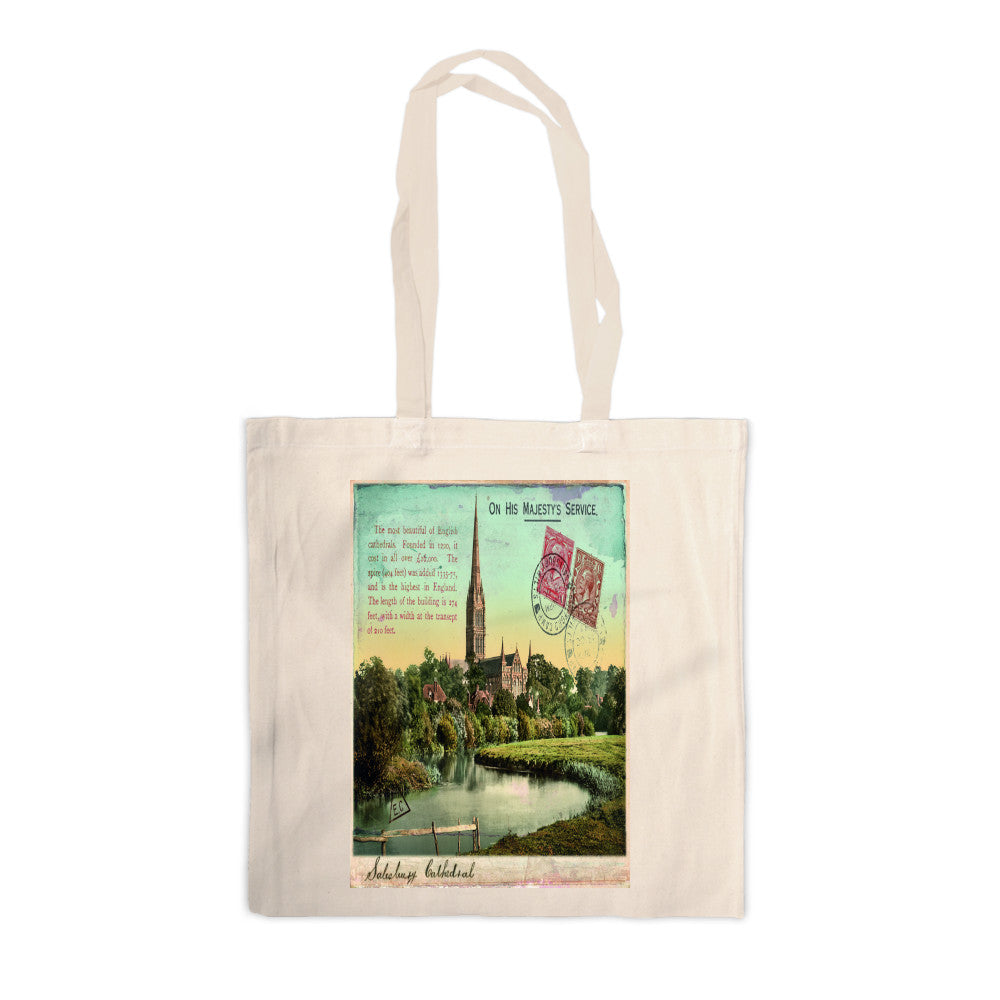 Sailsbury Cathedral, Wiltshire Canvas Tote Bag