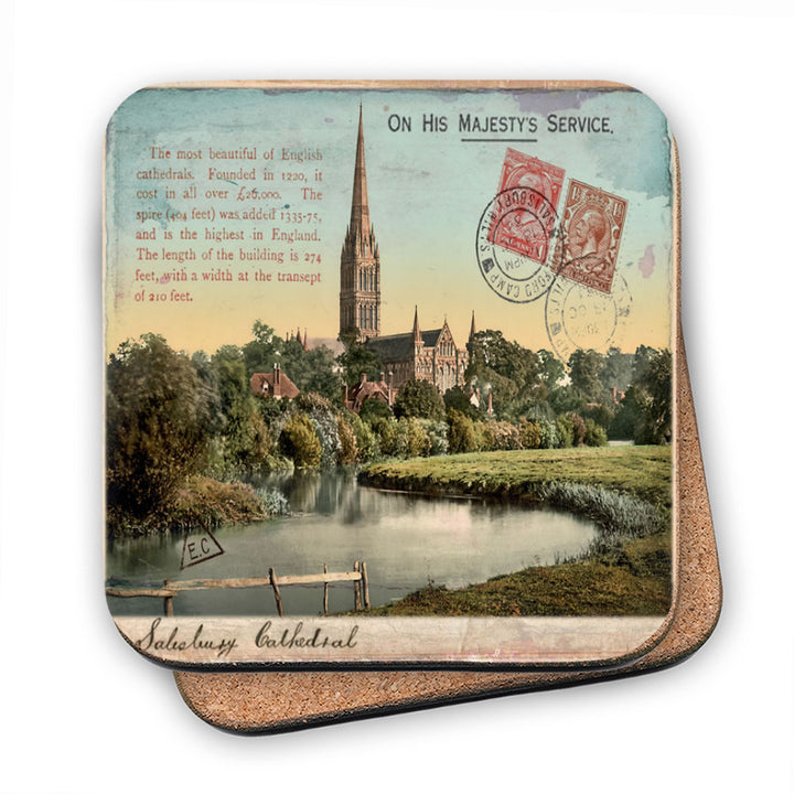 Sailsbury Cathedral, Wiltshire MDF Coaster