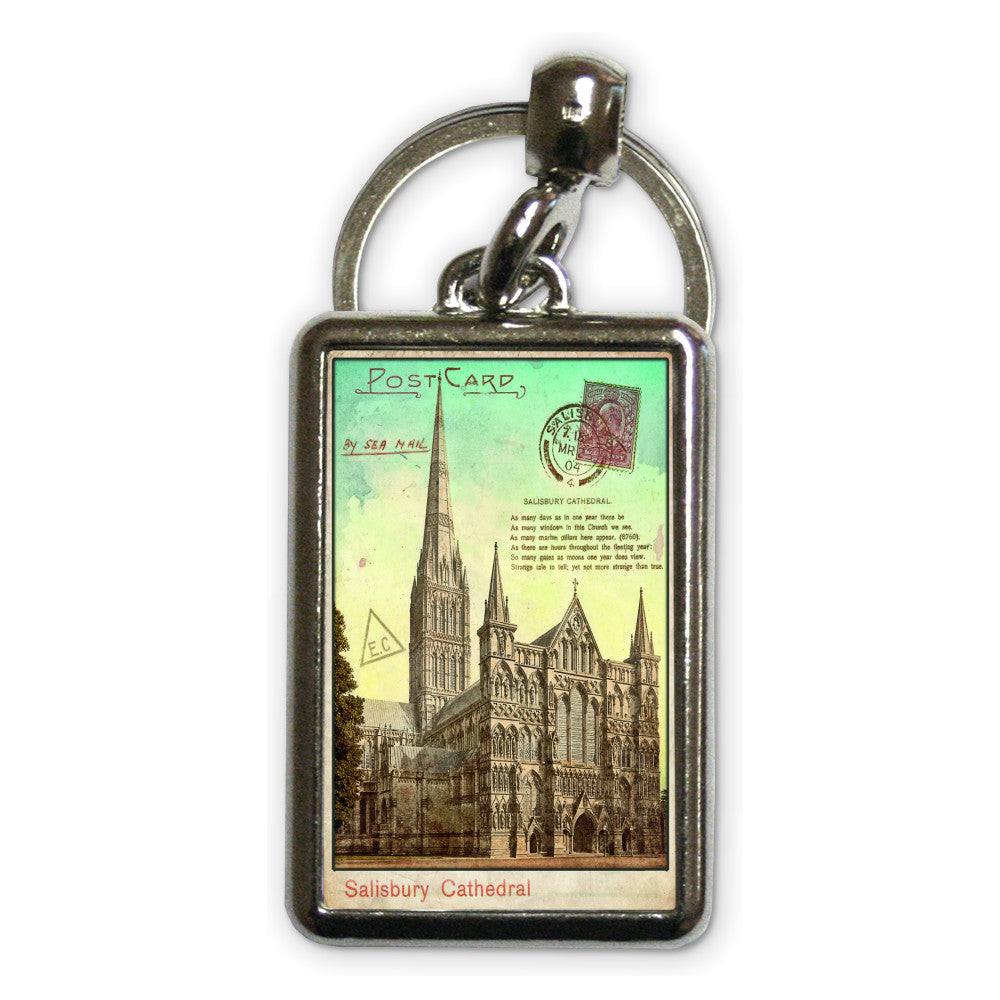 Sailsbury Cathedral, Wiltshire Metal Keyring