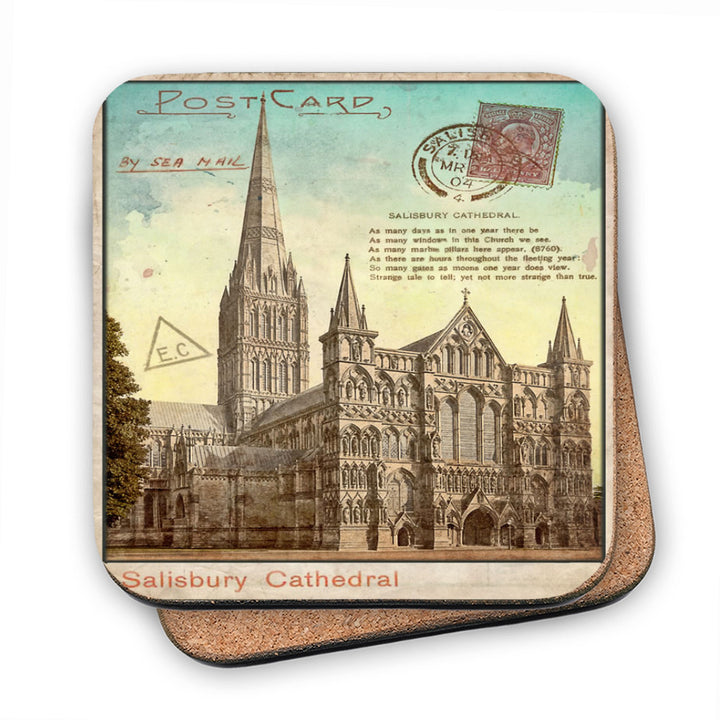 Sailsbury Cathedral, Wiltshire MDF Coaster