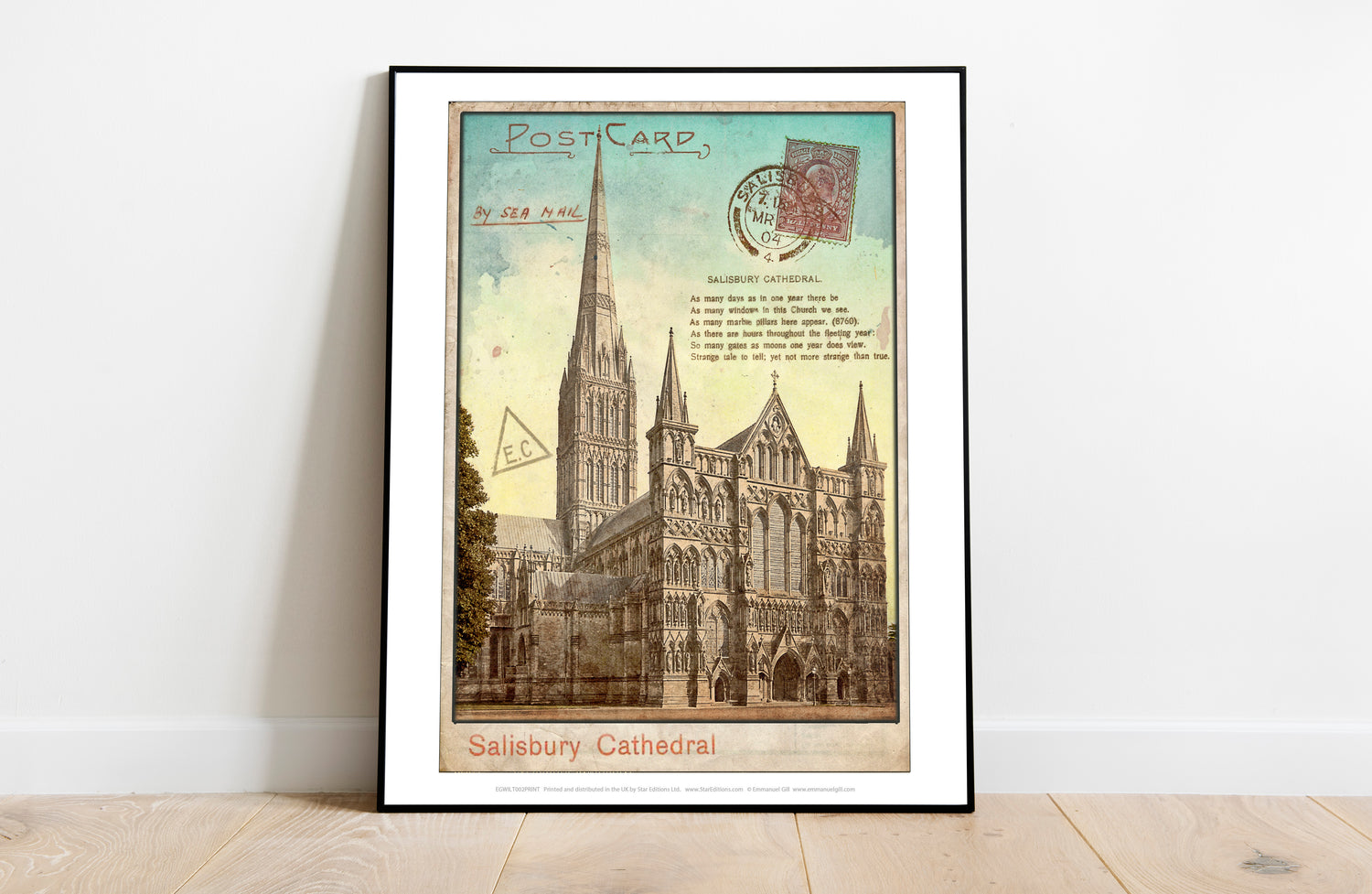 Sailsbury Cathedral, Wiltshire - Art Print