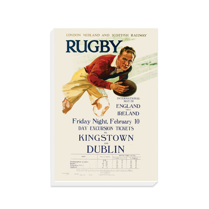 Rugby England Vs Ireland - Tickets to Kinstown and Dublin - Canvas