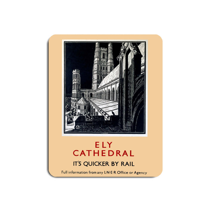 Ely Cathedral Black and White - Mouse Mat