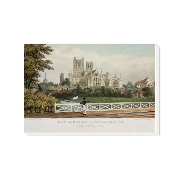 East View of Ely from the Railway - Canvas