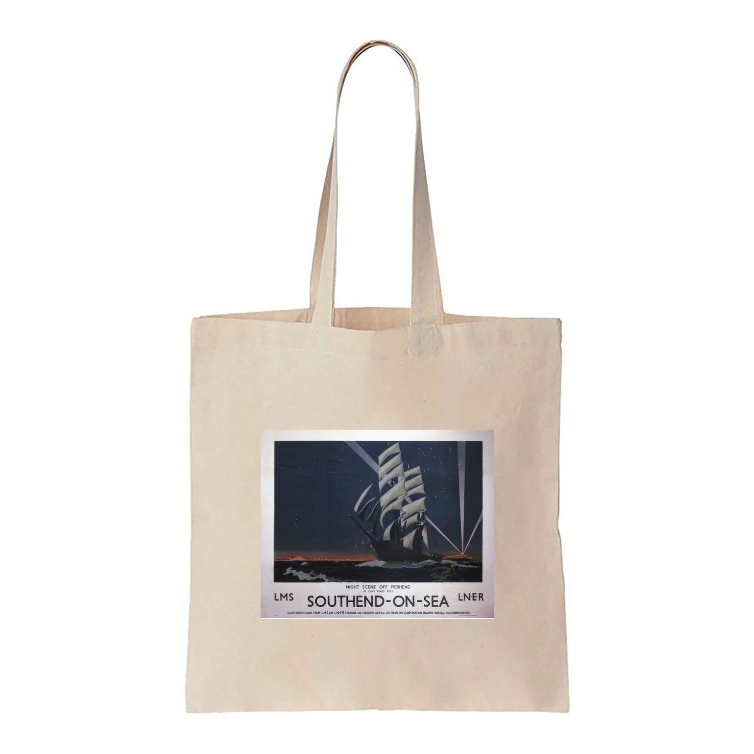 Southend On Sea Night scene off Pierhead - Canvas Tote Bag