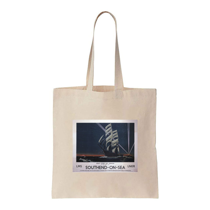 Southend On Sea Night scene off Pierhead - Canvas Tote Bag