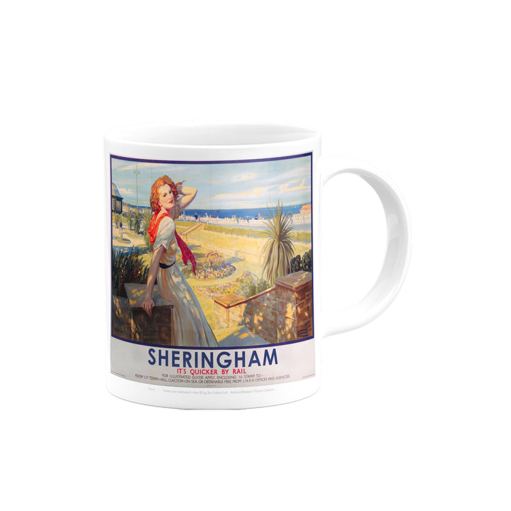 Sheringham, Girl with Red Hair White Dress Mug