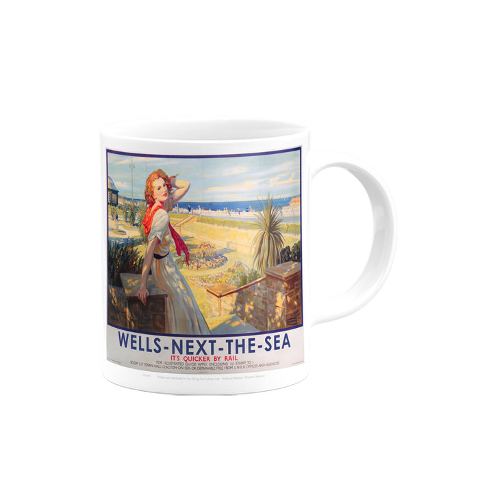 Wells-next-the-sea, Girl with Red Hair White Dress Mug