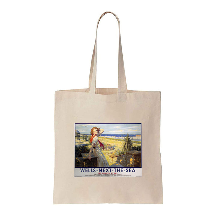 Wells-next-the-sea, Girl with Red Hair White Dress - Canvas Tote Bag
