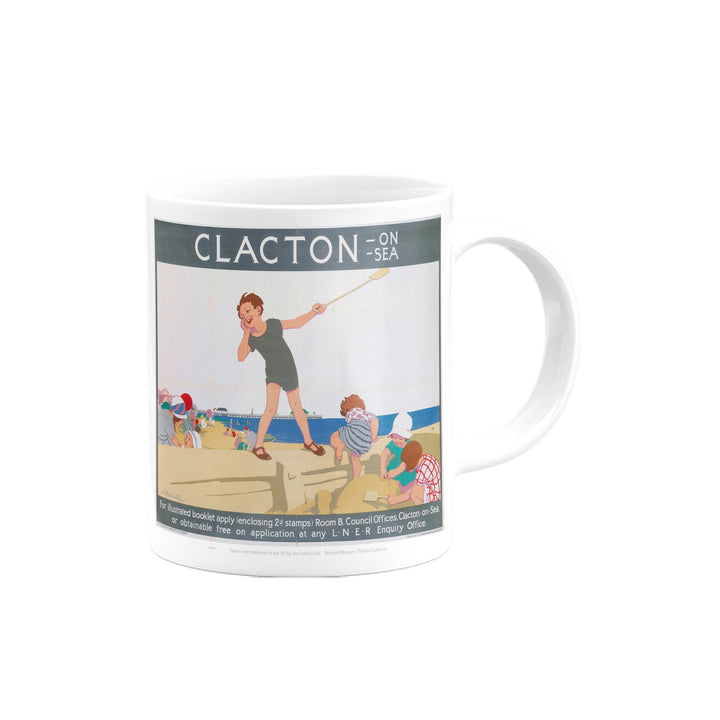 Clacton-on-sea, Kid Playing Mug