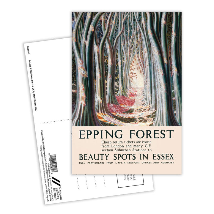 Epping Forest Beauty Spots in Essex Postcard Pack of 8