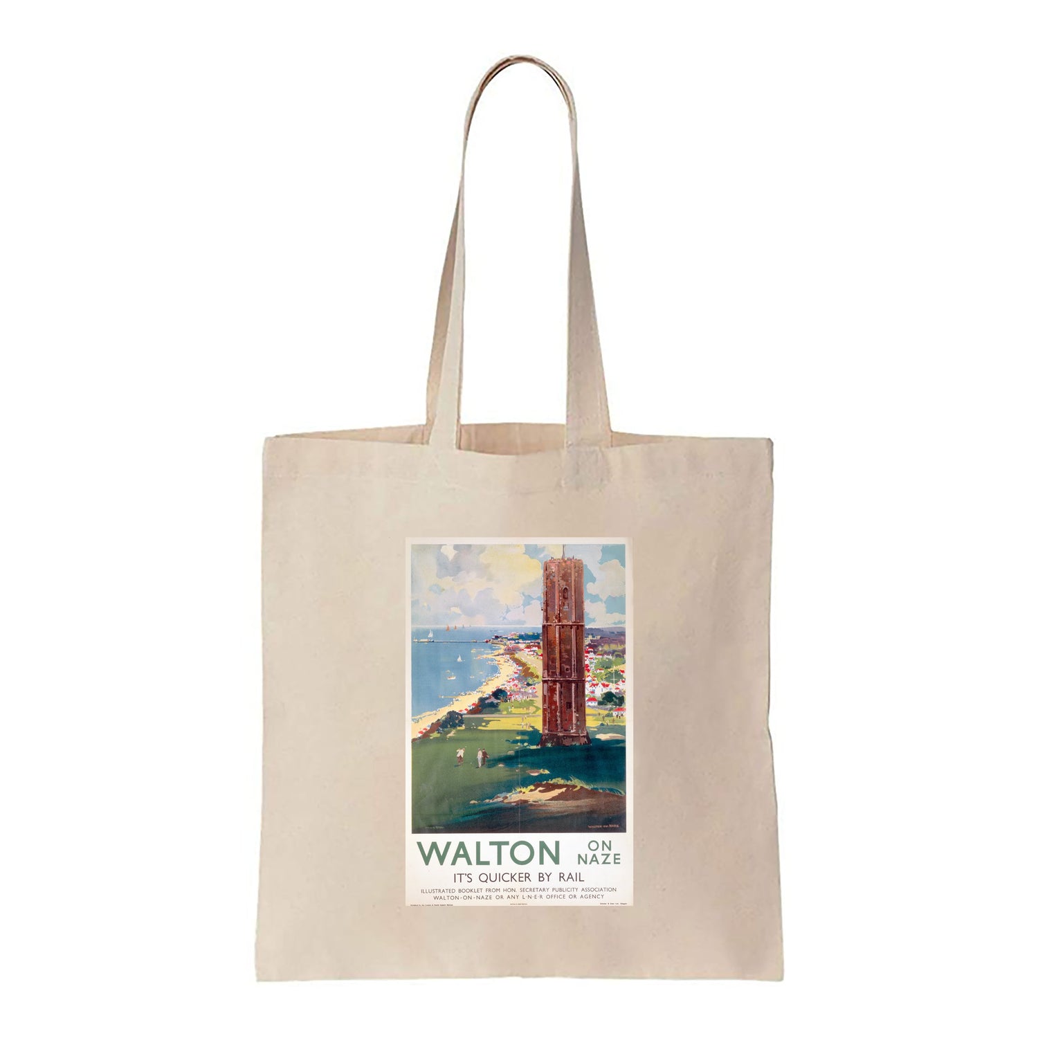 Walton on Naze, It's Quicker By Rail - Canvas Tote Bag