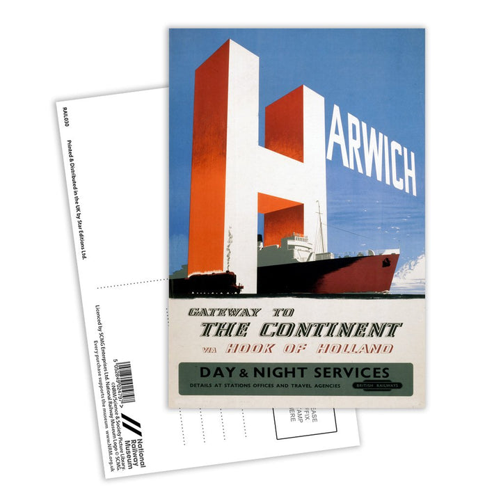 Harwich, Gateway to The Continent Postcard Pack of 8
