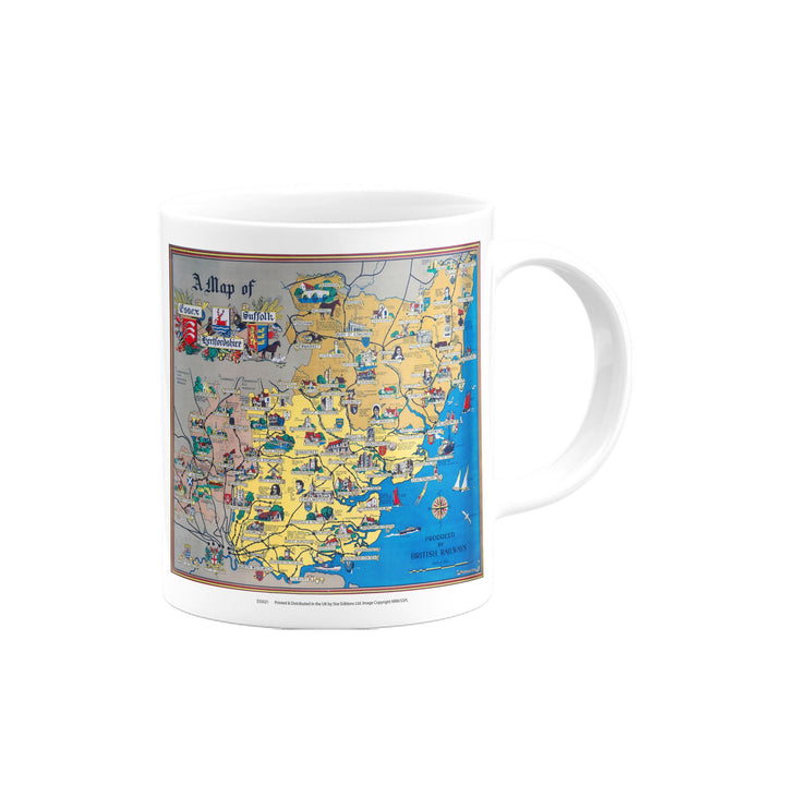 A map of Essex - Suffolk - Hertfordshire Mug