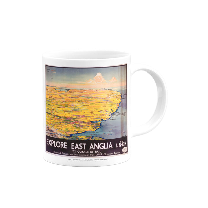 Explore East Anglia. It's Quicker By Rail Mug