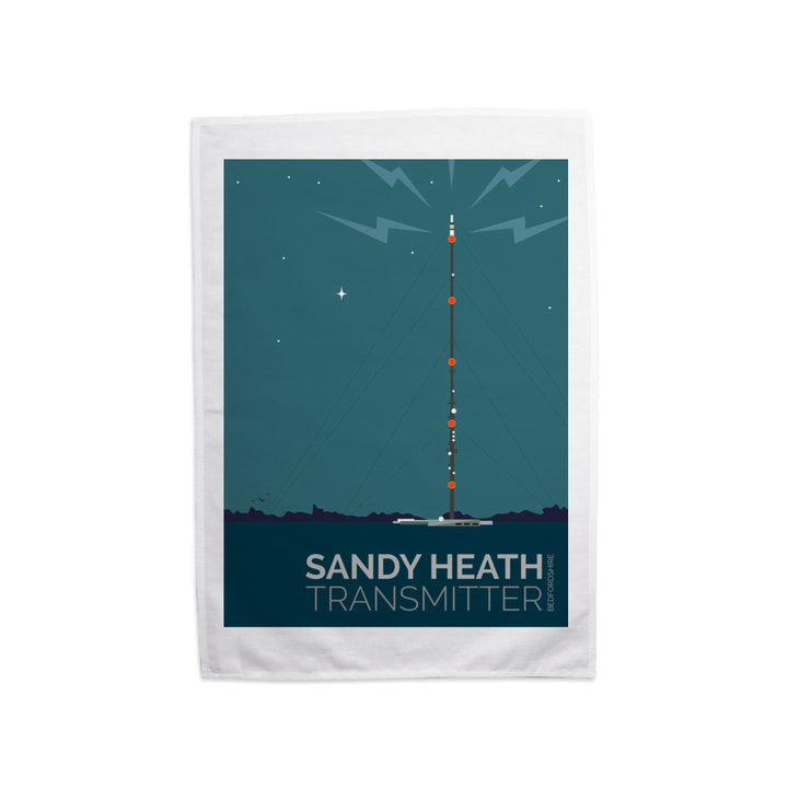 The Sandy Heath Transmitter, Bedfordshire Tea Towel
