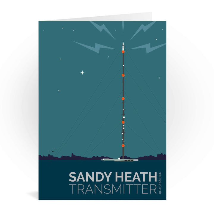 The Sandy Heath Transmitter, Bedfordshire Greeting Card 7x5