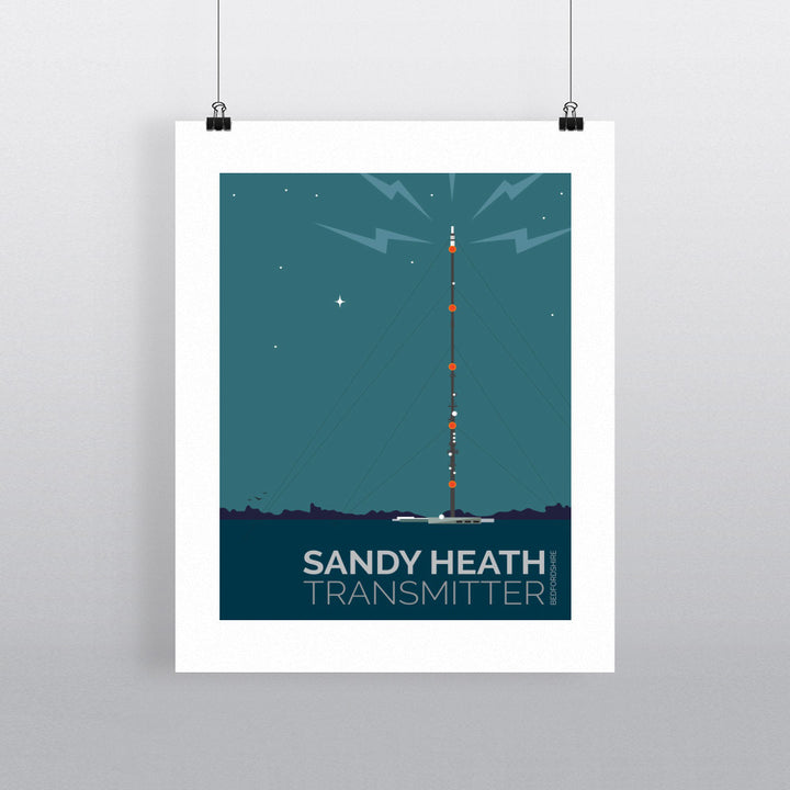 The Sandy Heath Transmitter, Bedfordshire 90x120cm Fine Art Print