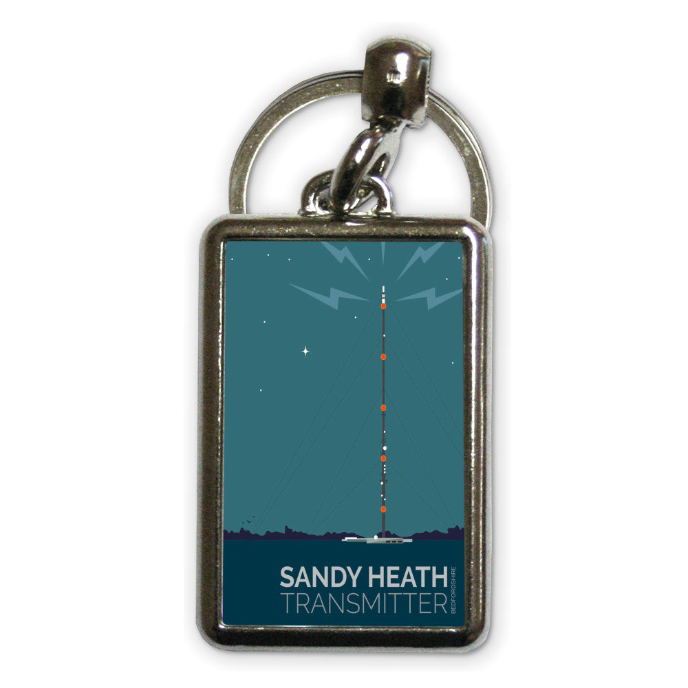 The Sandy Heath Transmitter, Bedfordshire Metal Keyring