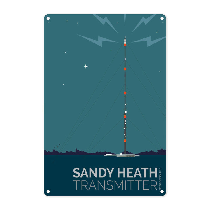 The Sandy Heath Transmitter, Bedfordshire Metal Sign