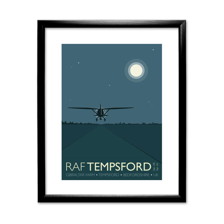 RAF Tempsford, Bedfordshire 11x14 Framed Print (Black)