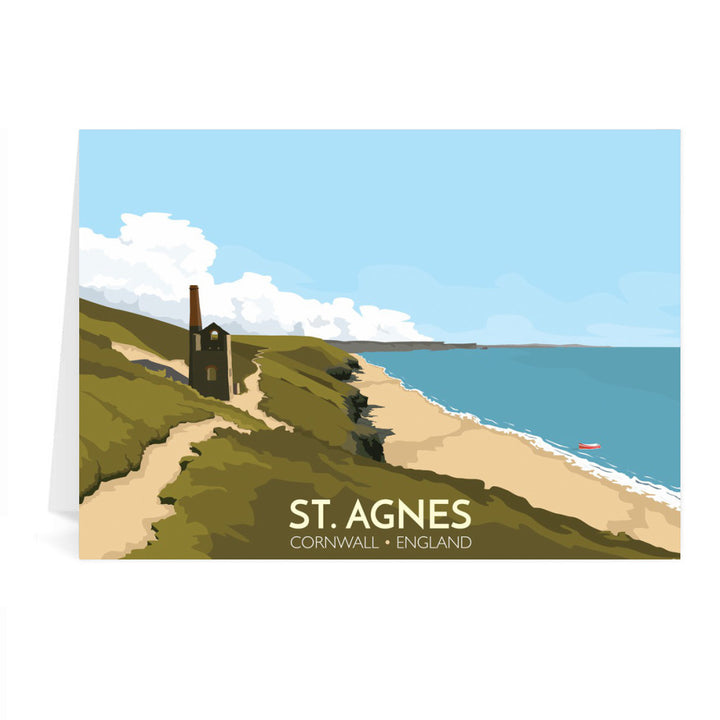 St Agnes, Cornwall Greeting Card 7x5