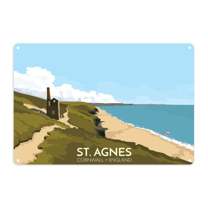 St Agnes, Cornwall Metal Sign