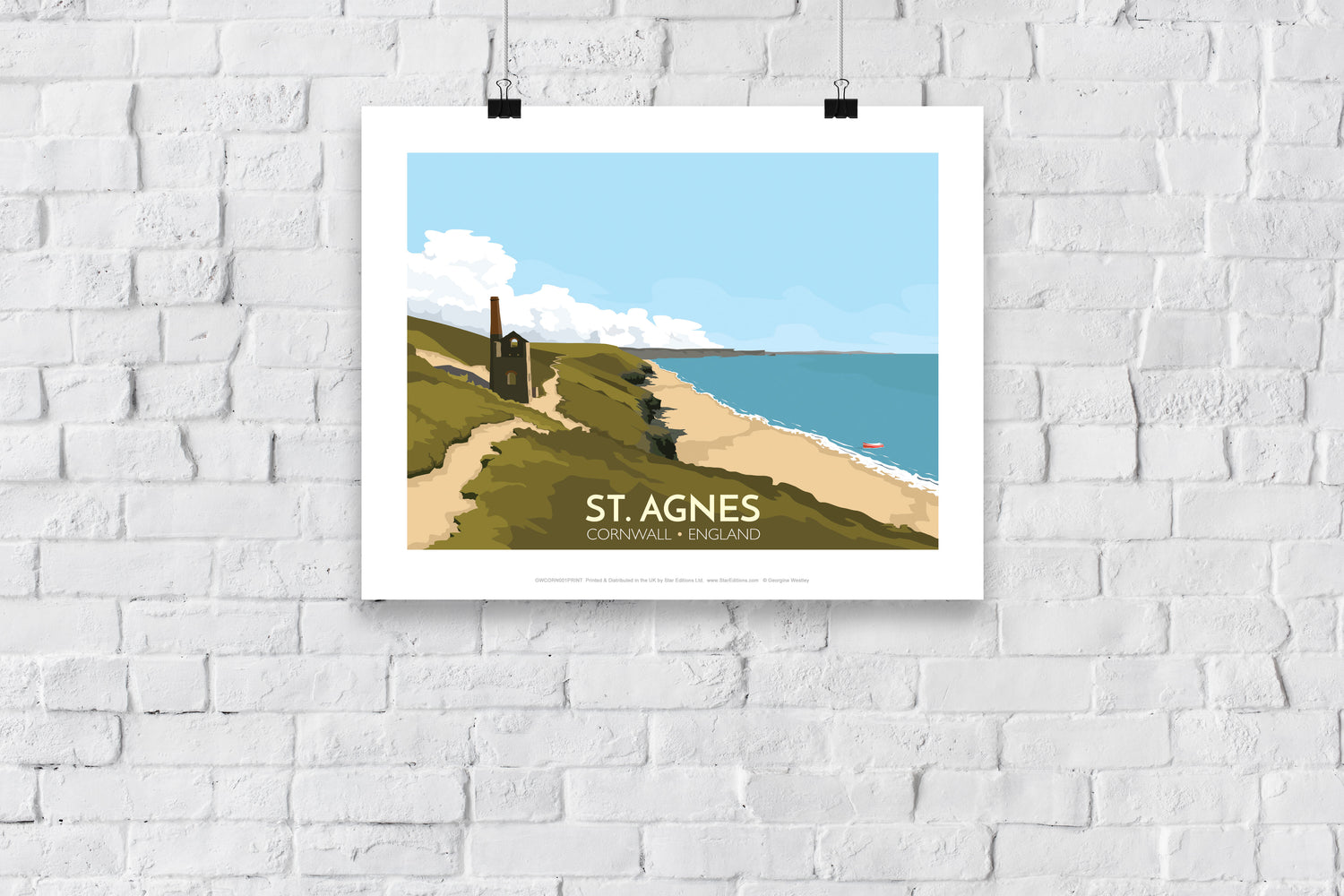 St Agnes, Cornwall - Art Print