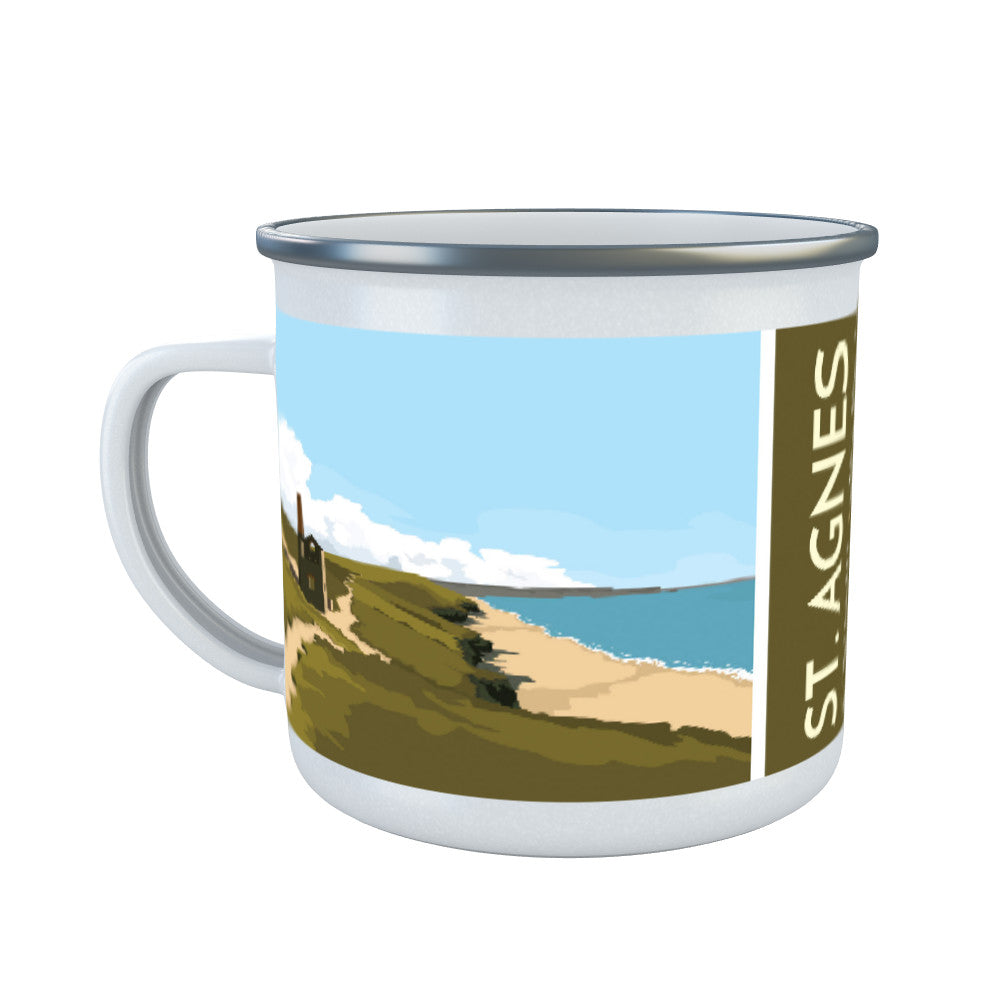 St Agnes, Cornwall Enamel Mug
