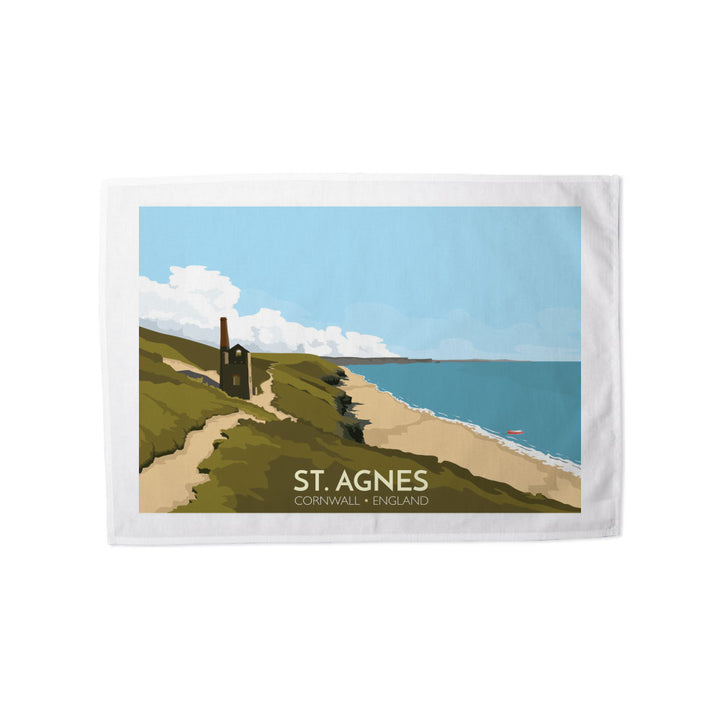 St Agnes, Cornwall Tea Towel