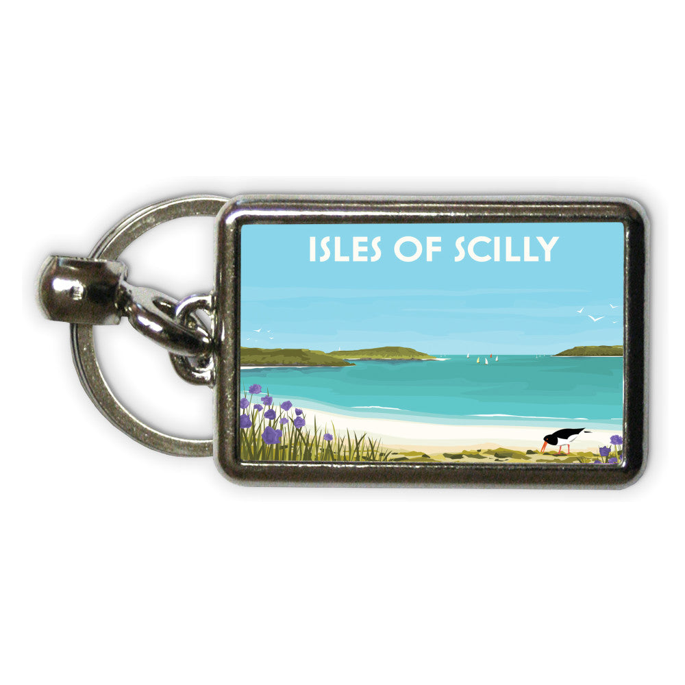 Isles Of Scilly Metal Keyring