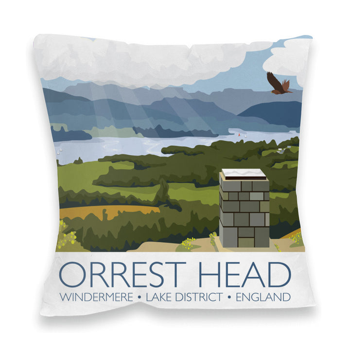 Orrest Head, Windermere, Lake District Fibre Filled Cushion