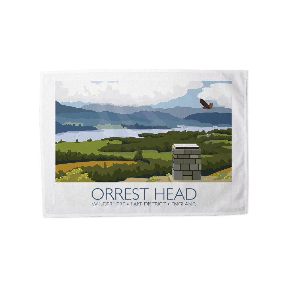 Orrest Head, Windermere, Lake District Tea Towel