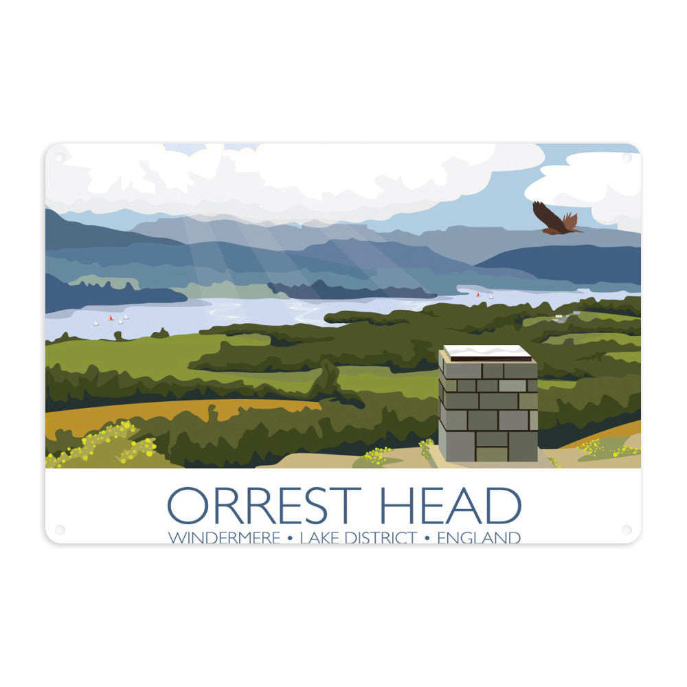 Orrest Head, Windermere, Lake District Metal Sign