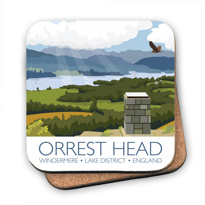 Orrest Head, Windermere, Lake District MDF Coaster