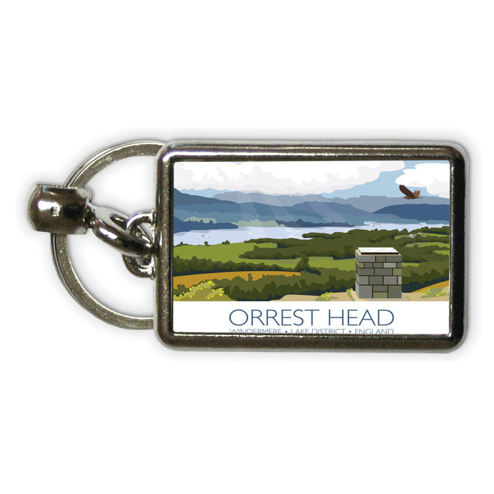 Orrest Head, Windermere, Lake District Metal Keyring