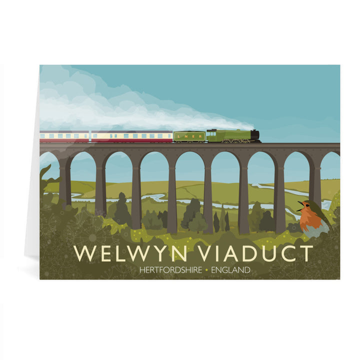 Welwyn Viaduct, Hertfordshire Greeting Card 7x5