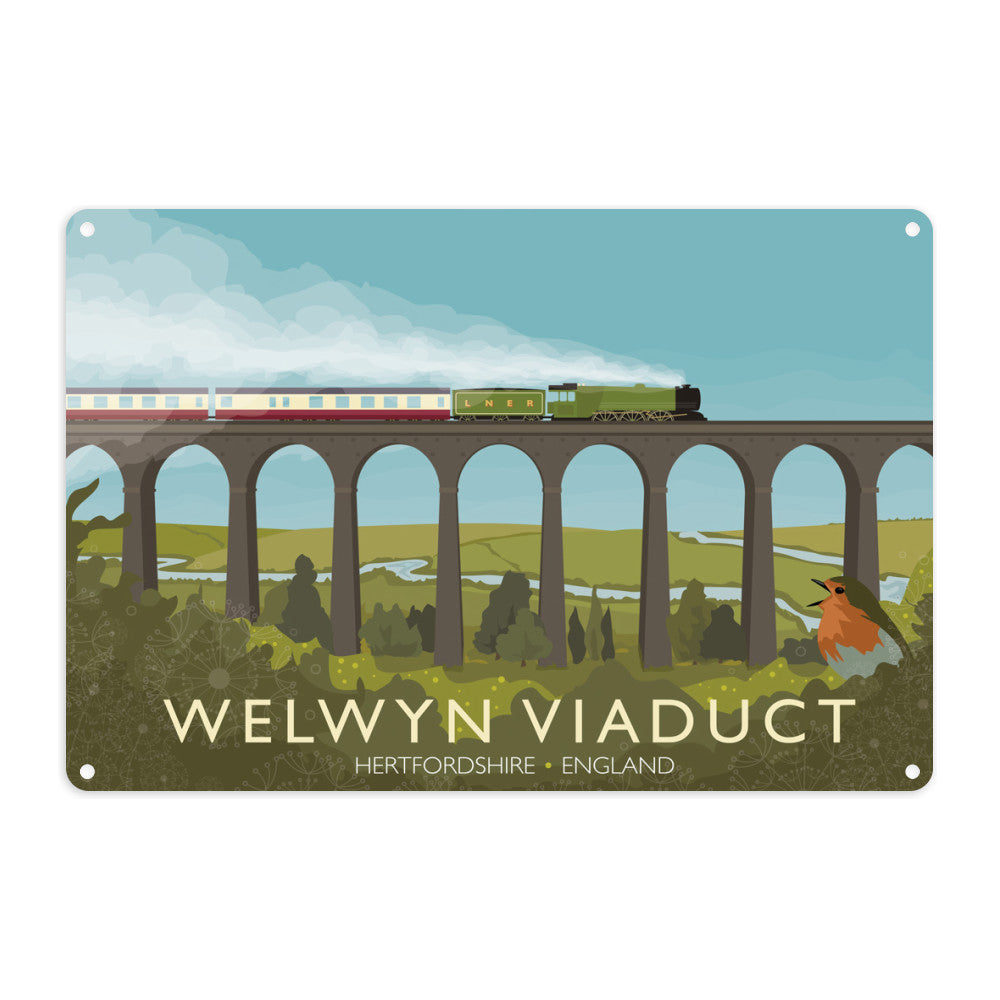 Welwyn Viaduct, Hertfordshire Metal Sign