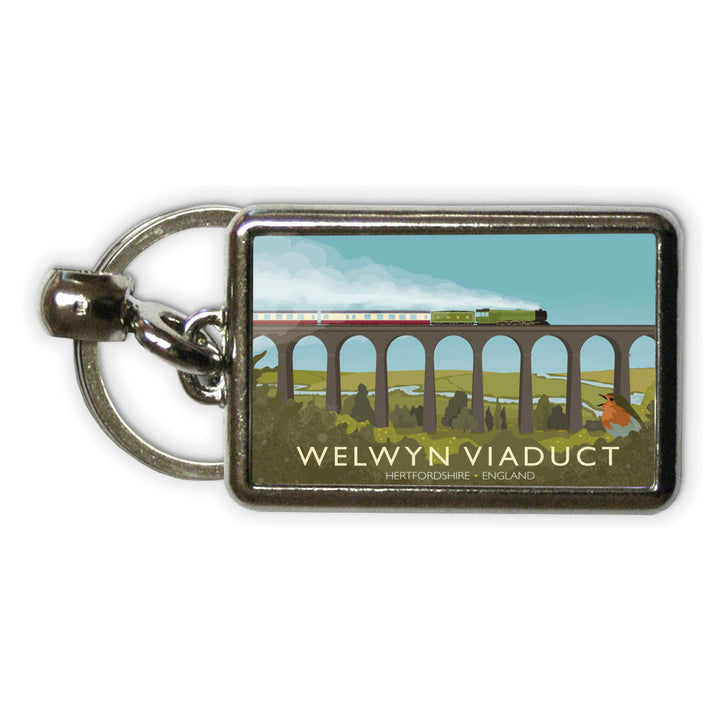 Welwyn Viaduct, Hertfordshire Metal Keyring