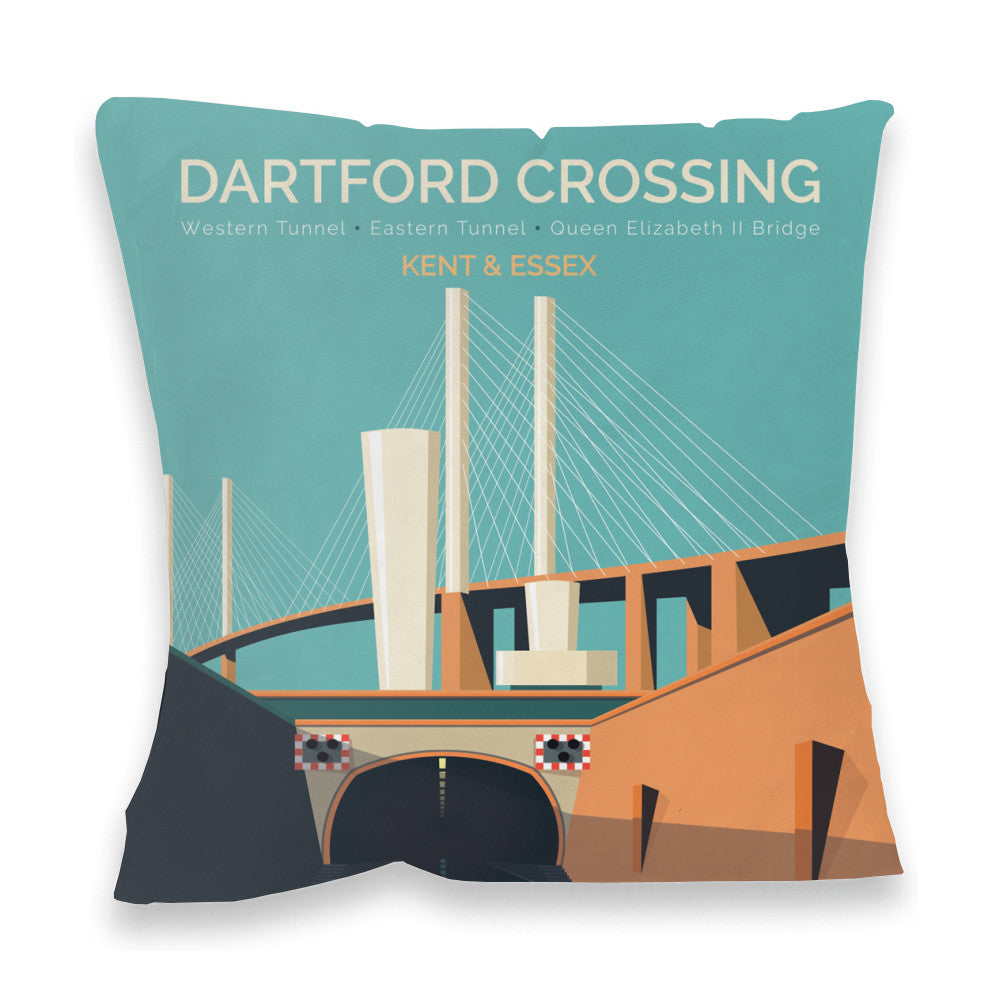 Dartford Crossing, Kent & Essex Fibre Filled Cushion