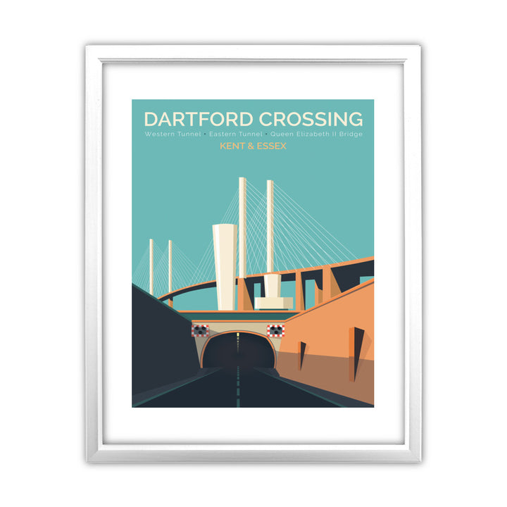 Dartford Crossing, Kent & Essex 11x14 Framed Print (White)