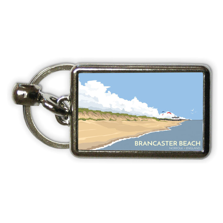 Brancaster Beach, Norfolk Metal Keyring