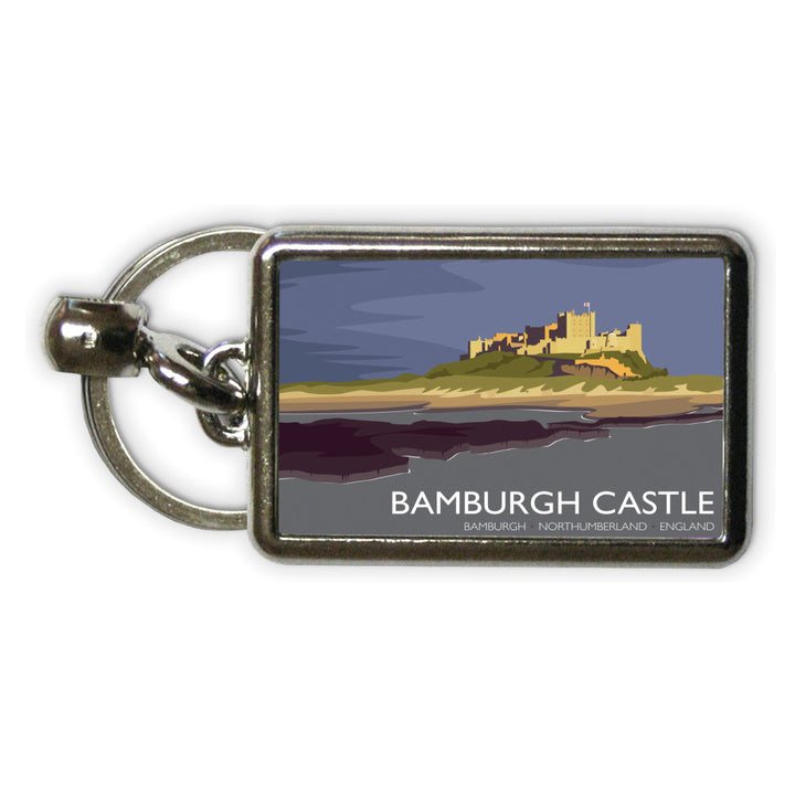 Bamburgh Castle, Northumberland Metal Keyring