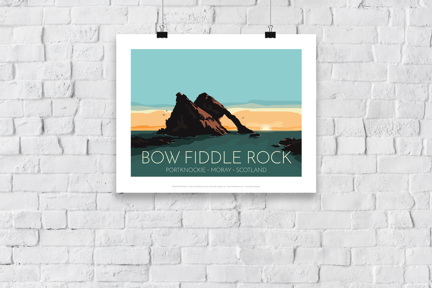 Bow Fiddle Rock, Moray, Scotland - Art Print