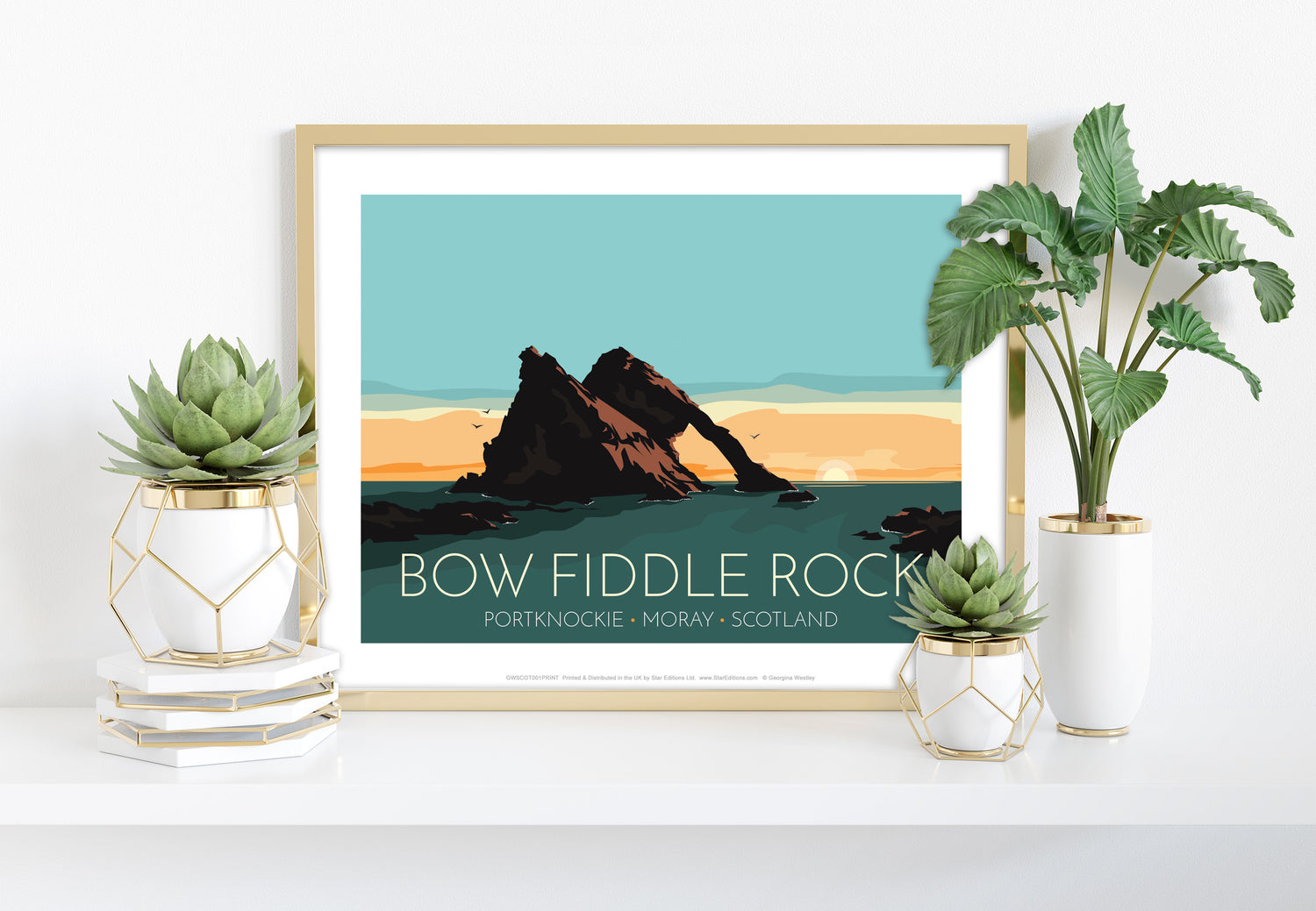 Bow Fiddle Rock, Moray, Scotland - Art Print