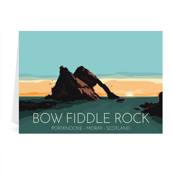 Bow Fiddle Rock, Moray, Scotland Greeting Card 7x5