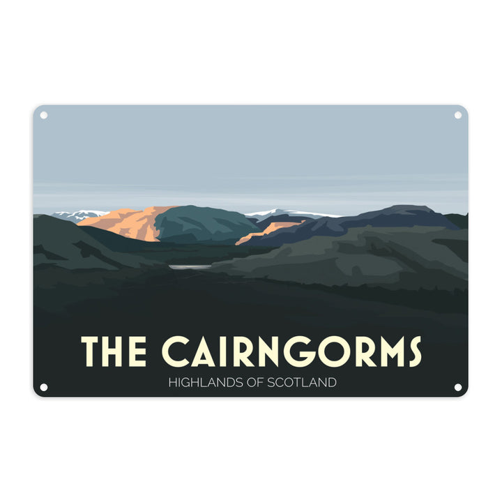 The Cairngorms, Highlands of Scotland Metal Sign
