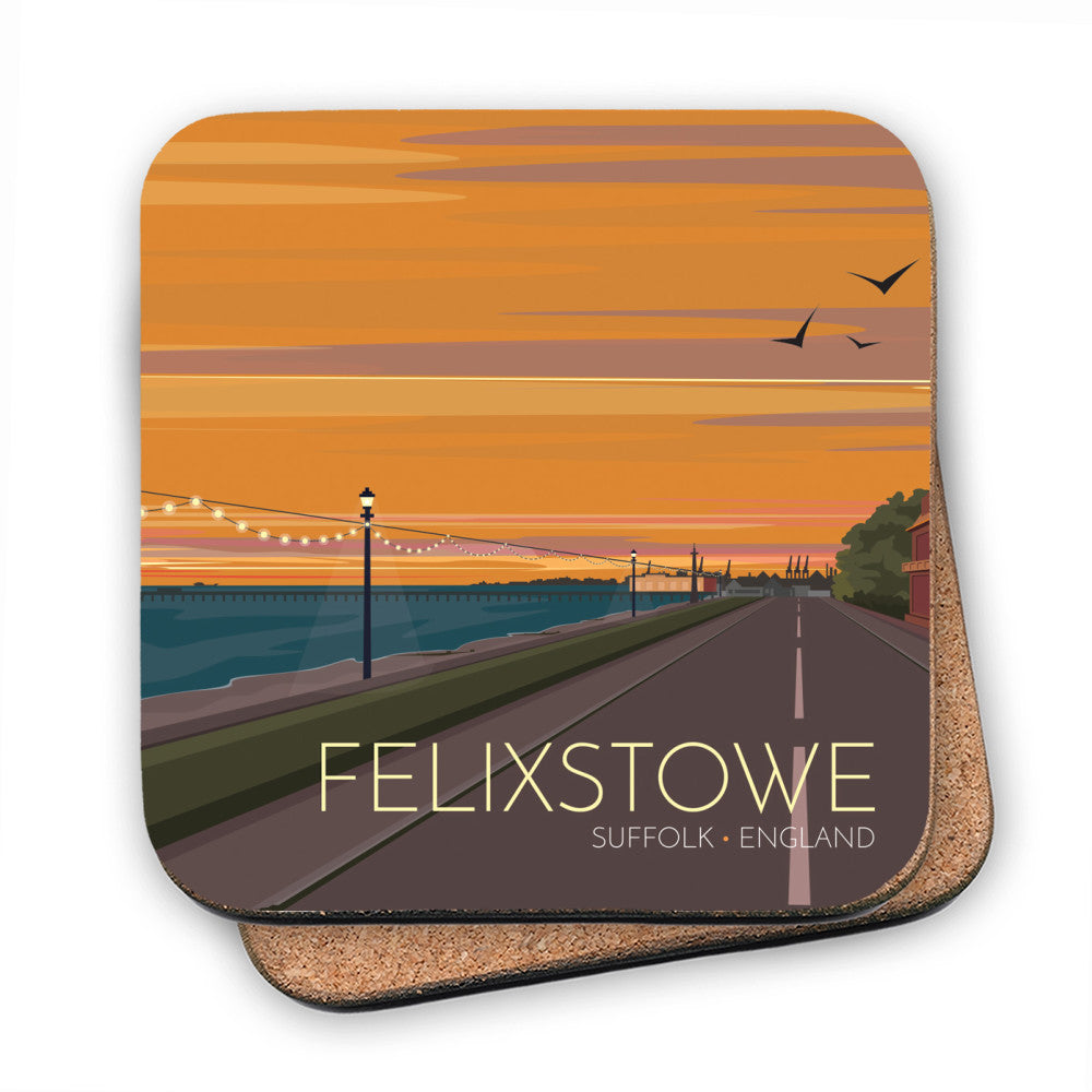 Felixstowe, Suffolk MDF Coaster