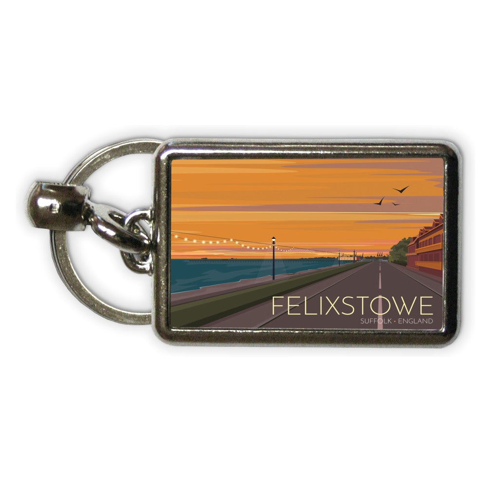 Felixstowe, Suffolk Metal Keyring